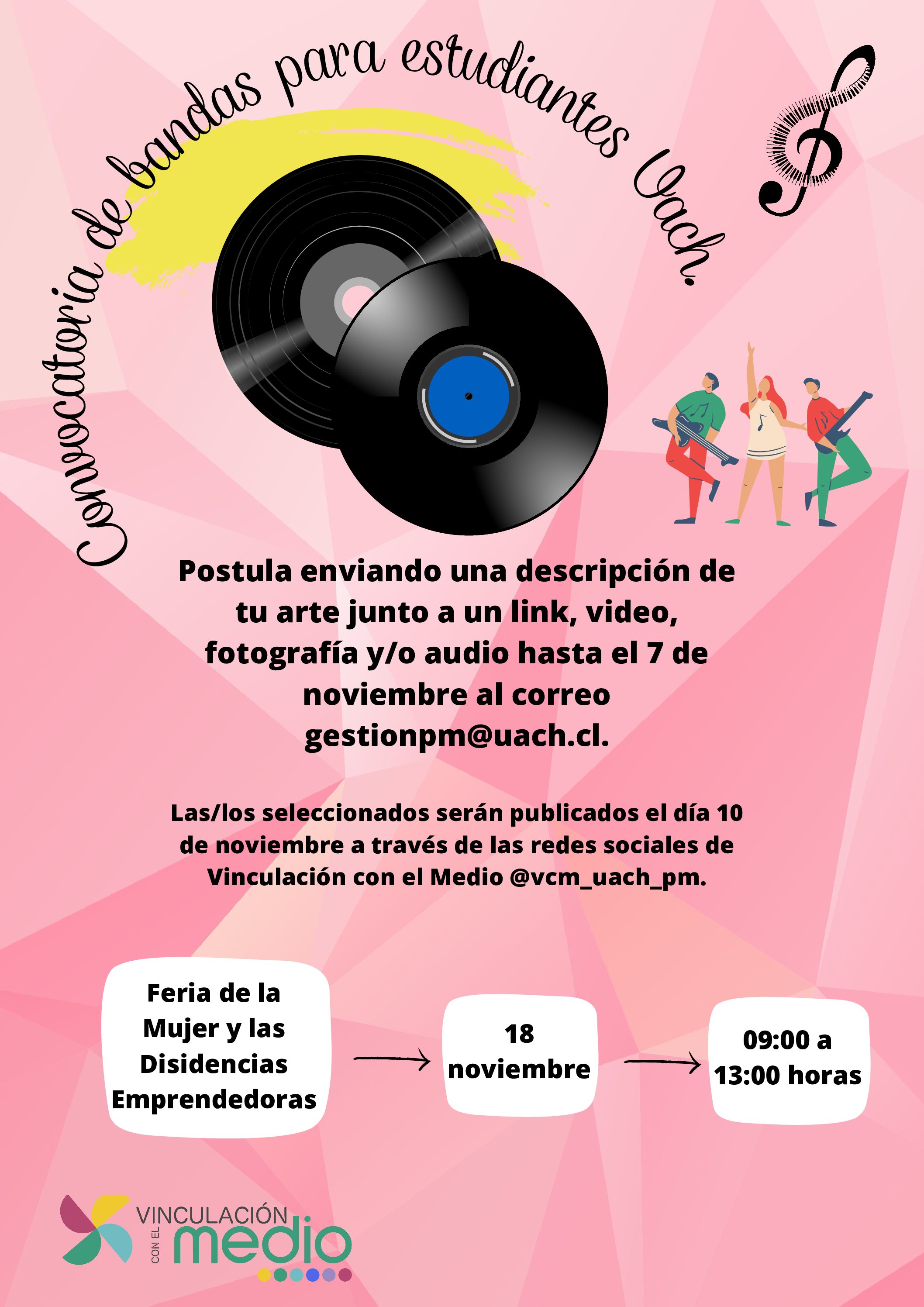 Si eres estudiante Uach y tienes una banda, te estamos buscando!  Hoy último día para inscribirse.