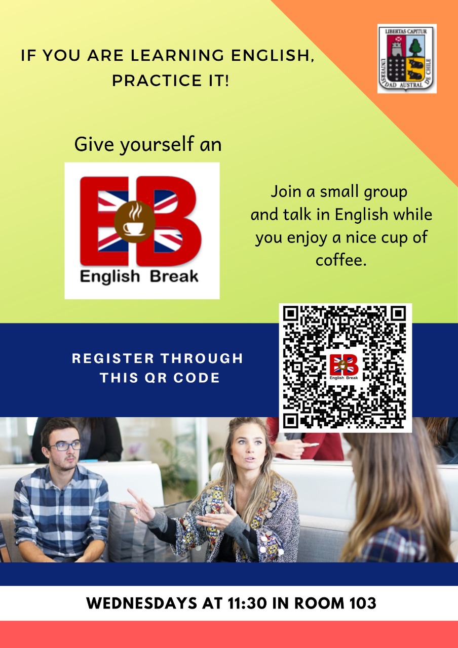 Quieres practicar inglés? Ven y súmate a una grata conversación todos los miércoles a las 11:30 horas.