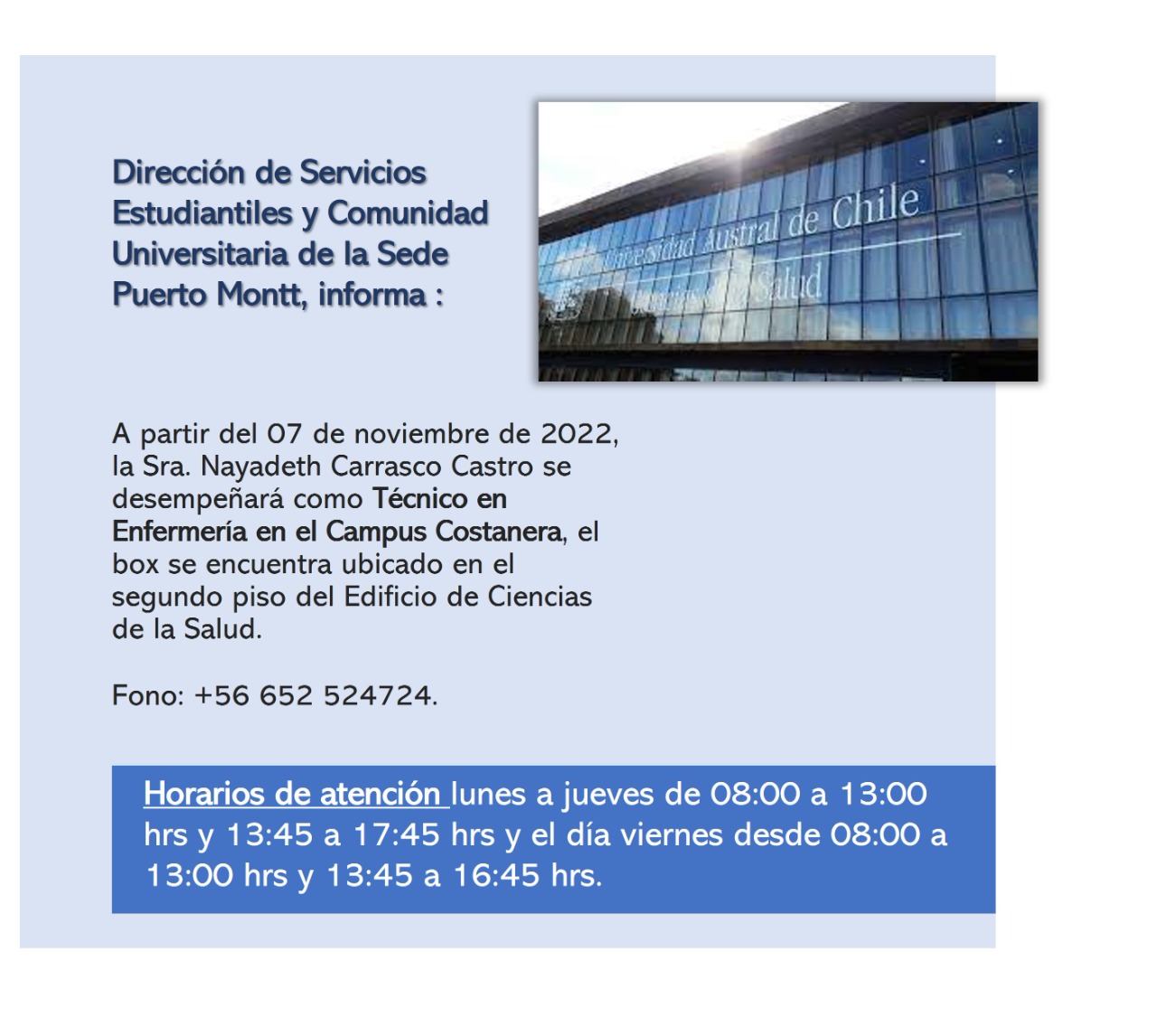 Atención de paramédico en edificio Ciencias de la Salud.