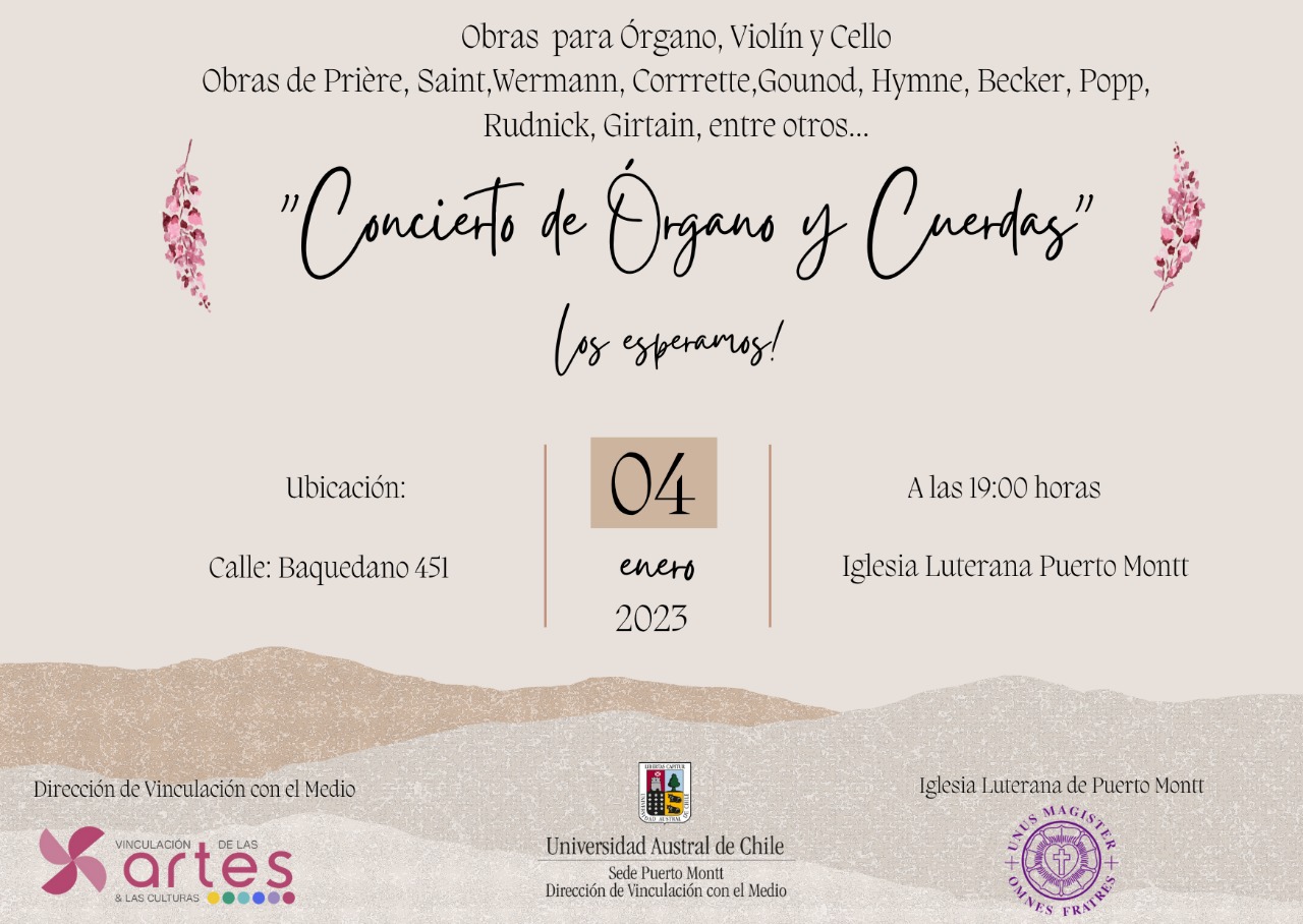 Concierto de órgano y cuerdas, por la Casa de las Artes.