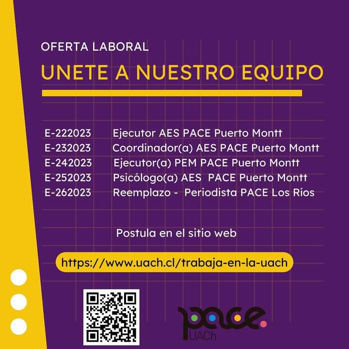 Ofertas laborales para programa PACE.